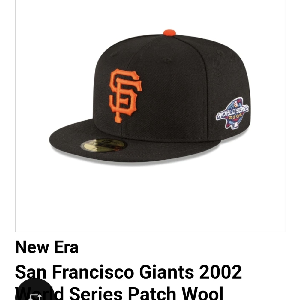 GIANTS 2002 World Series Wool  Baseball Cap 59FIFTY Fitted